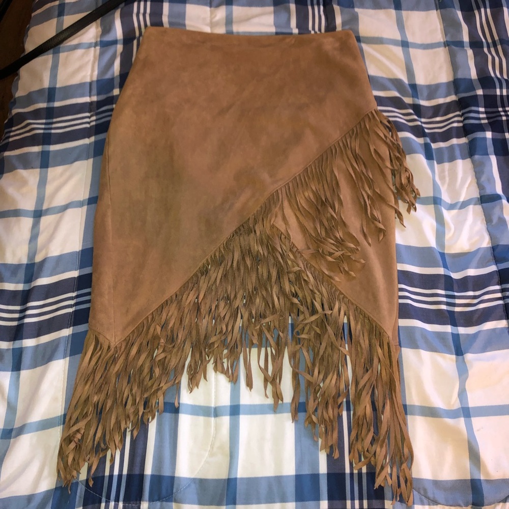 Suede Pocahontas skirt